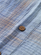 Scotch & Soda Kaftan In Checks & Stripes - Light Blue - 3 - Tops - Long sleeve shirt