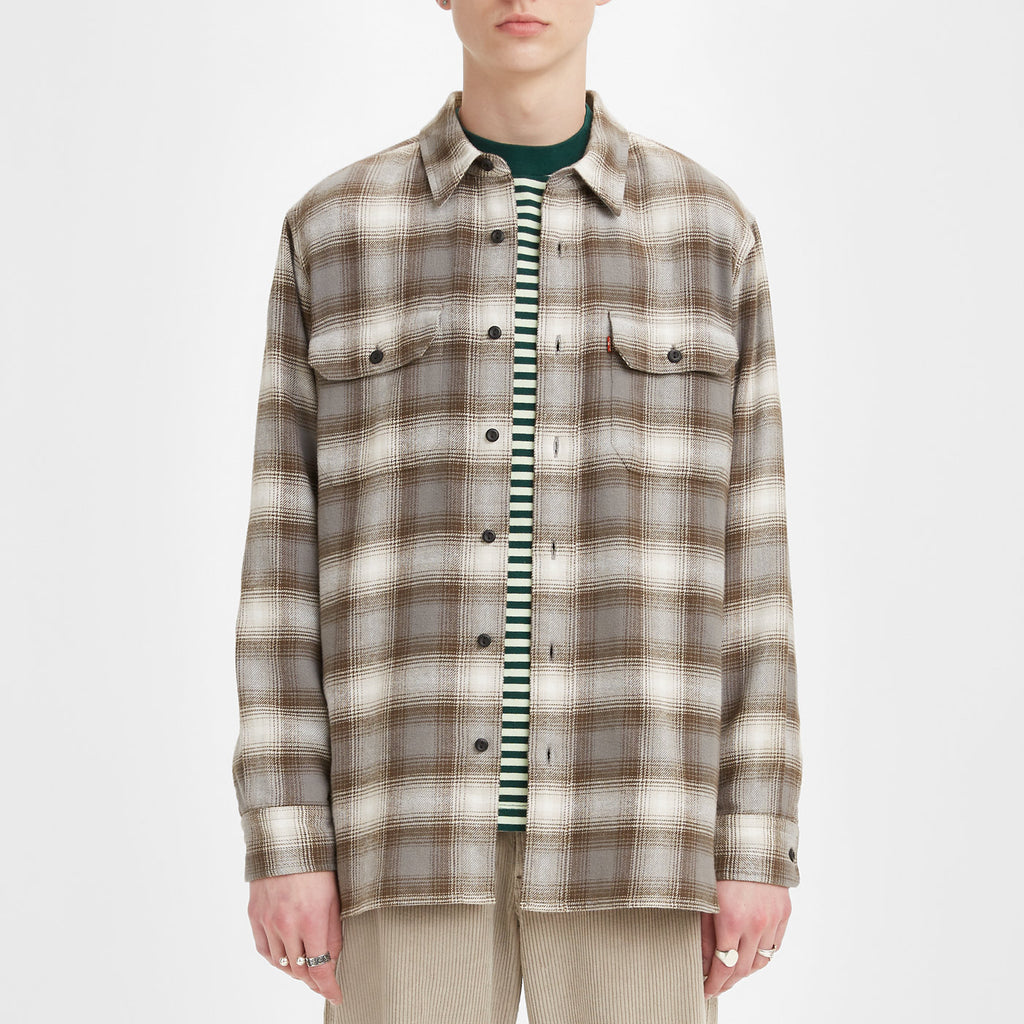 Levis Classic Worker Shirt Wildomar Pewter Plaid