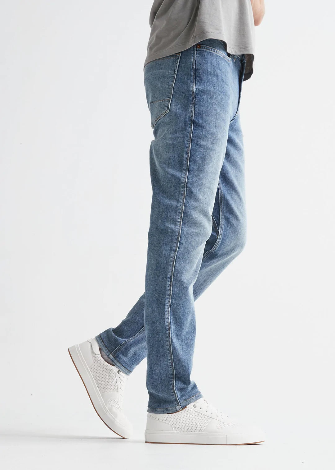 Du/er Performance Denim Slim Jeans Aged Grey