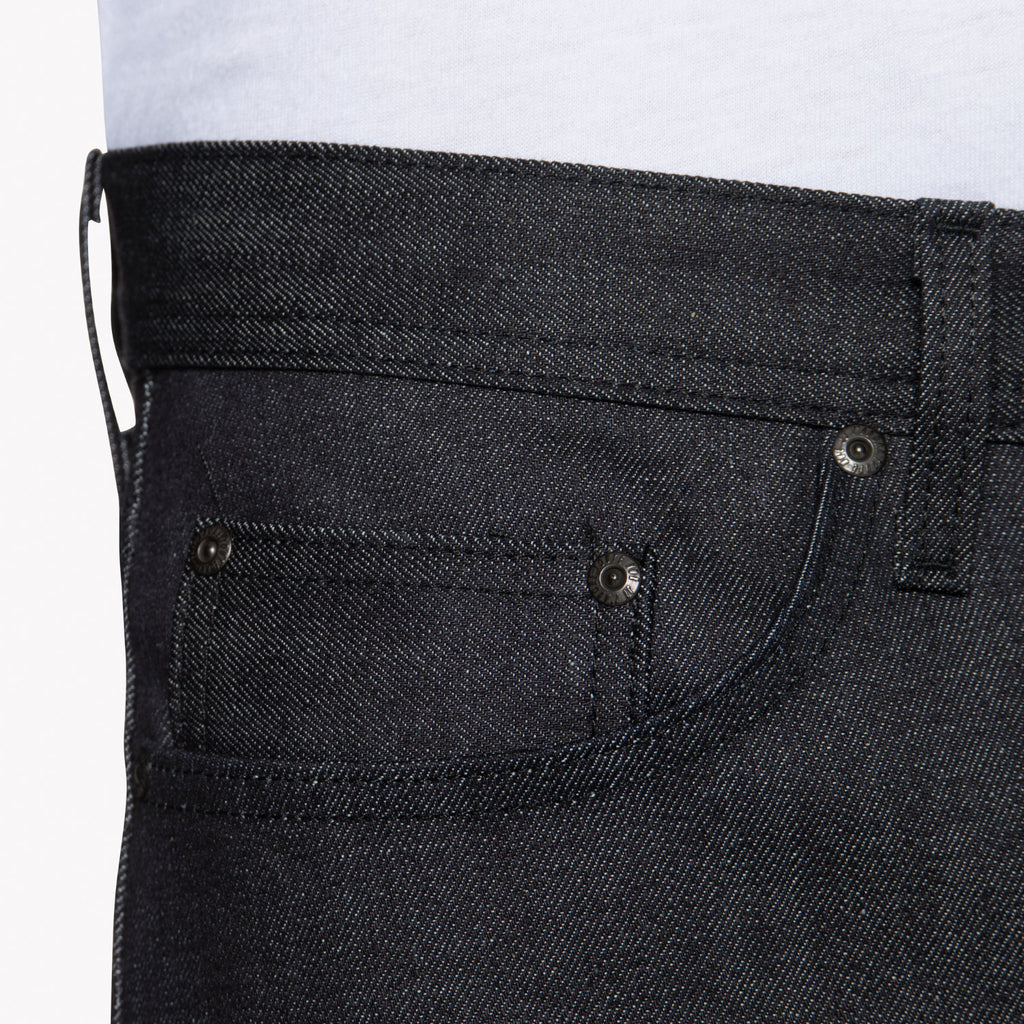 Naked & Famous Blue Smoke Stretch Selvedge - Weird Guy Dark Indigo/White