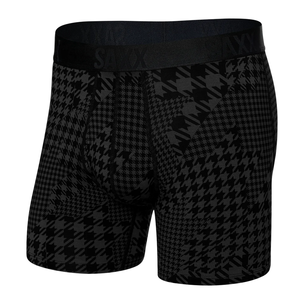 Saxx 22nd Century Silk Boxer Brief - Dogstooth Camo Black