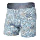 SAXX 22nd Century Silk Boxer Brief - Fleur De Pugs - Blue - 1 - Underwear - Boxer Briefs