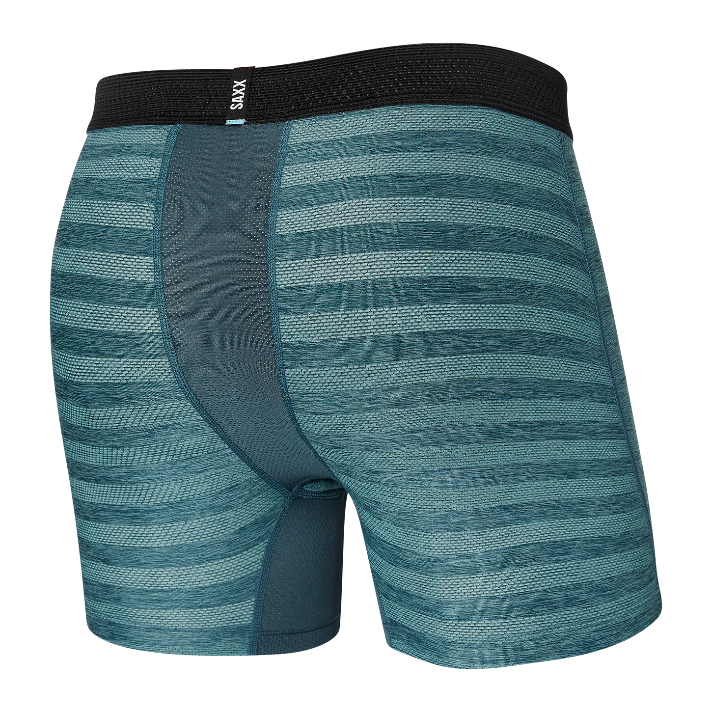 SAXX Droptemp Cooling Mesh Boxer Brief - Washed Teal Heather - Teal - 2 - Underwear - Boxer Briefs