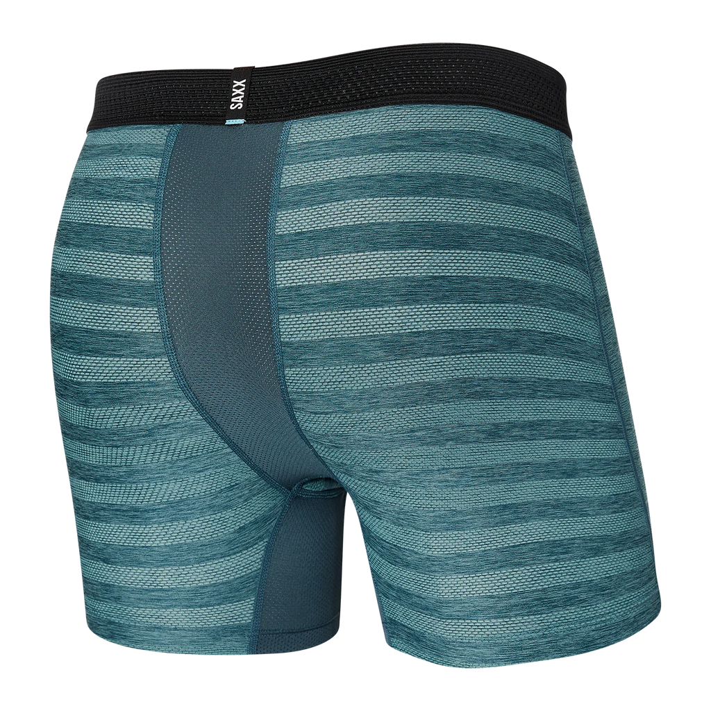 Saxx Droptemp Cooling Mesh Boxer Brief - Washed Teal Heather Teal
