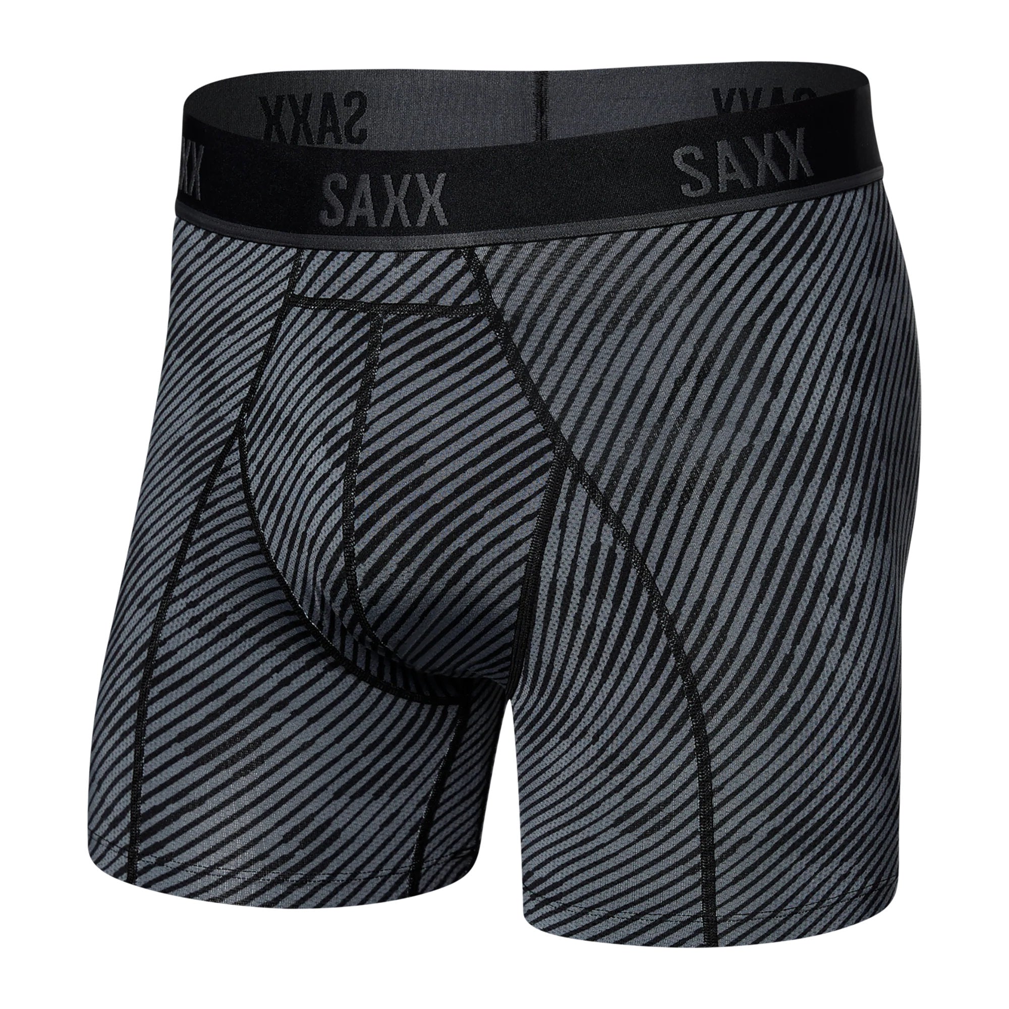 SAXX Kinetic Light Compression Mesh Boxer Brief - Optic Camo - Black - 1 - Underwear - Boxer Briefs