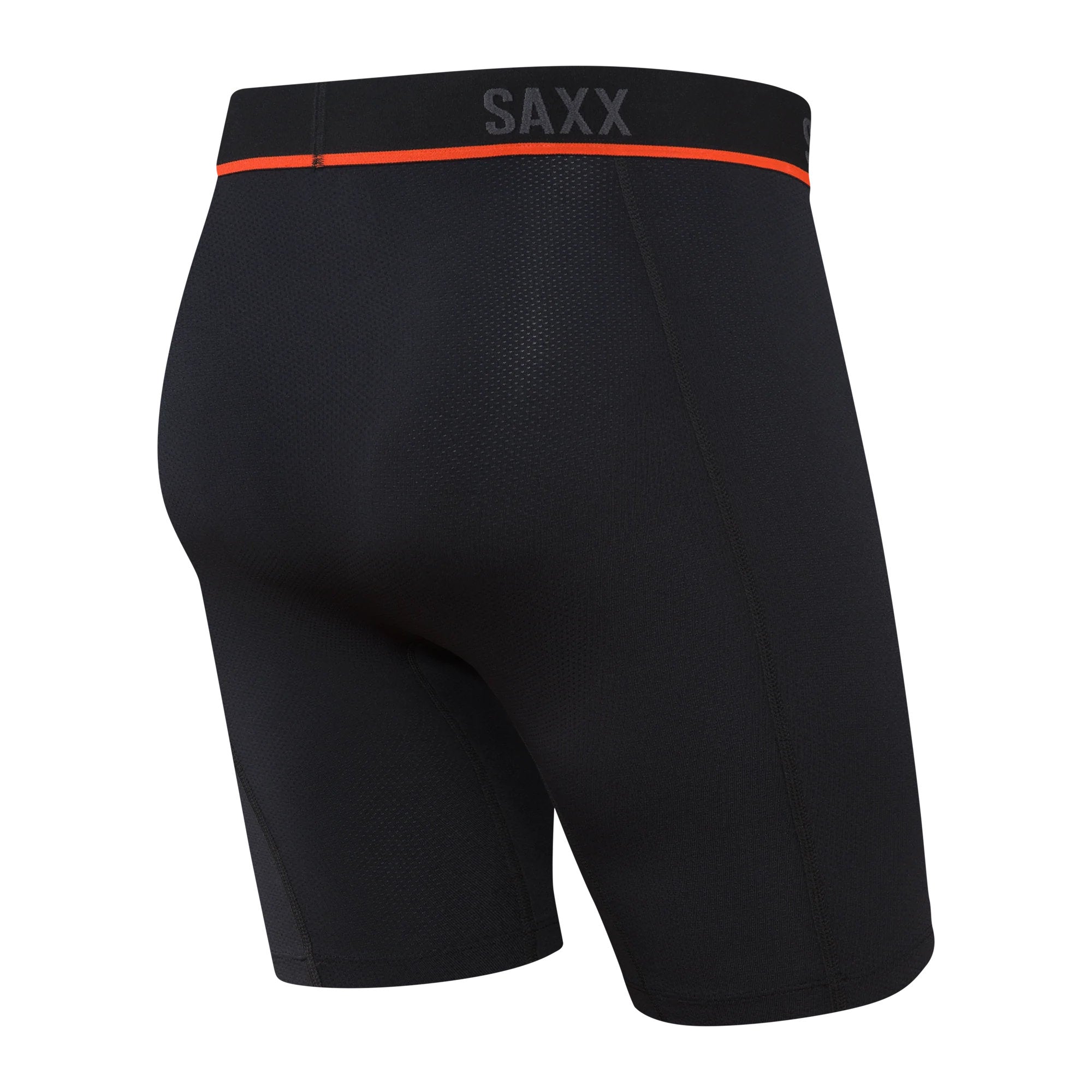 SAXX Kinetic Light Compression Mesh Long Leg - Black - Black - 2 - Underwear - Long Leg Boxer Briefs