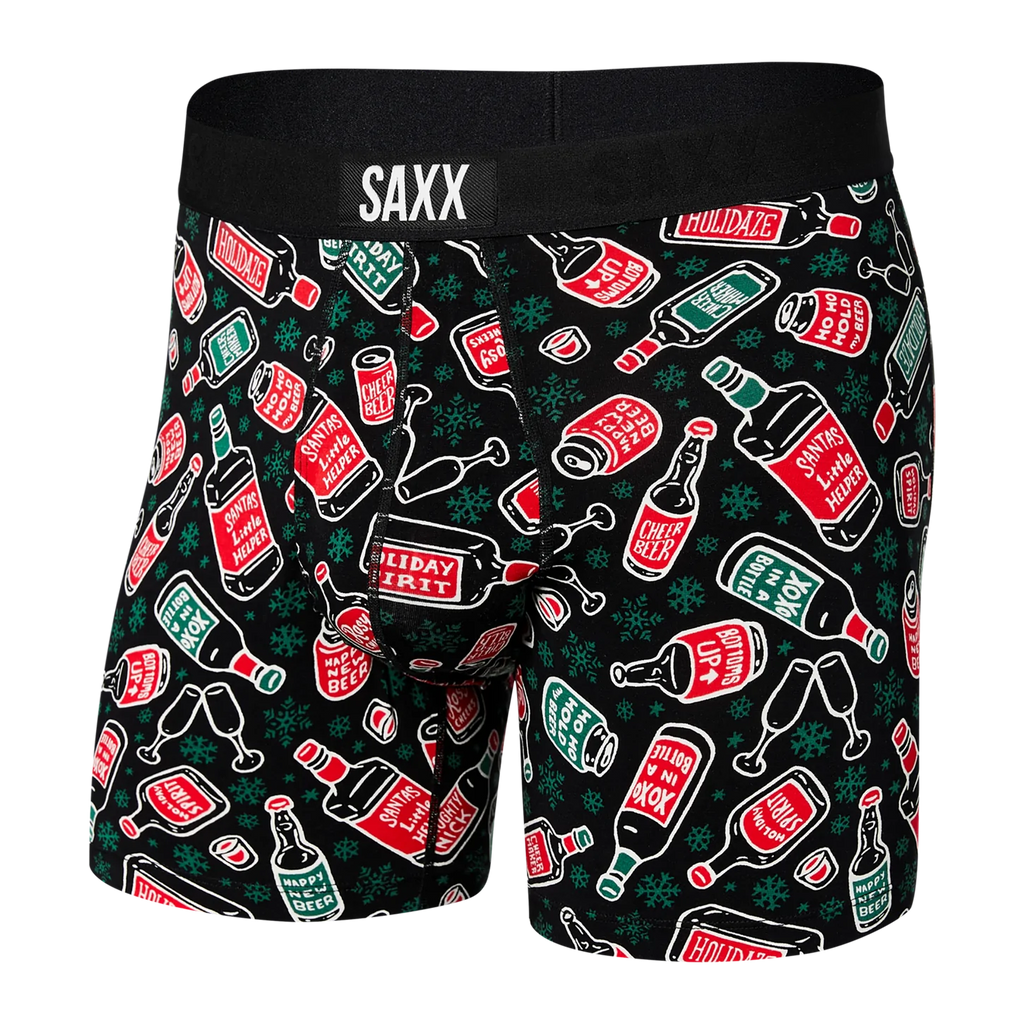 Saxx Ultra Boxer Brief - Holiday Spirits Black