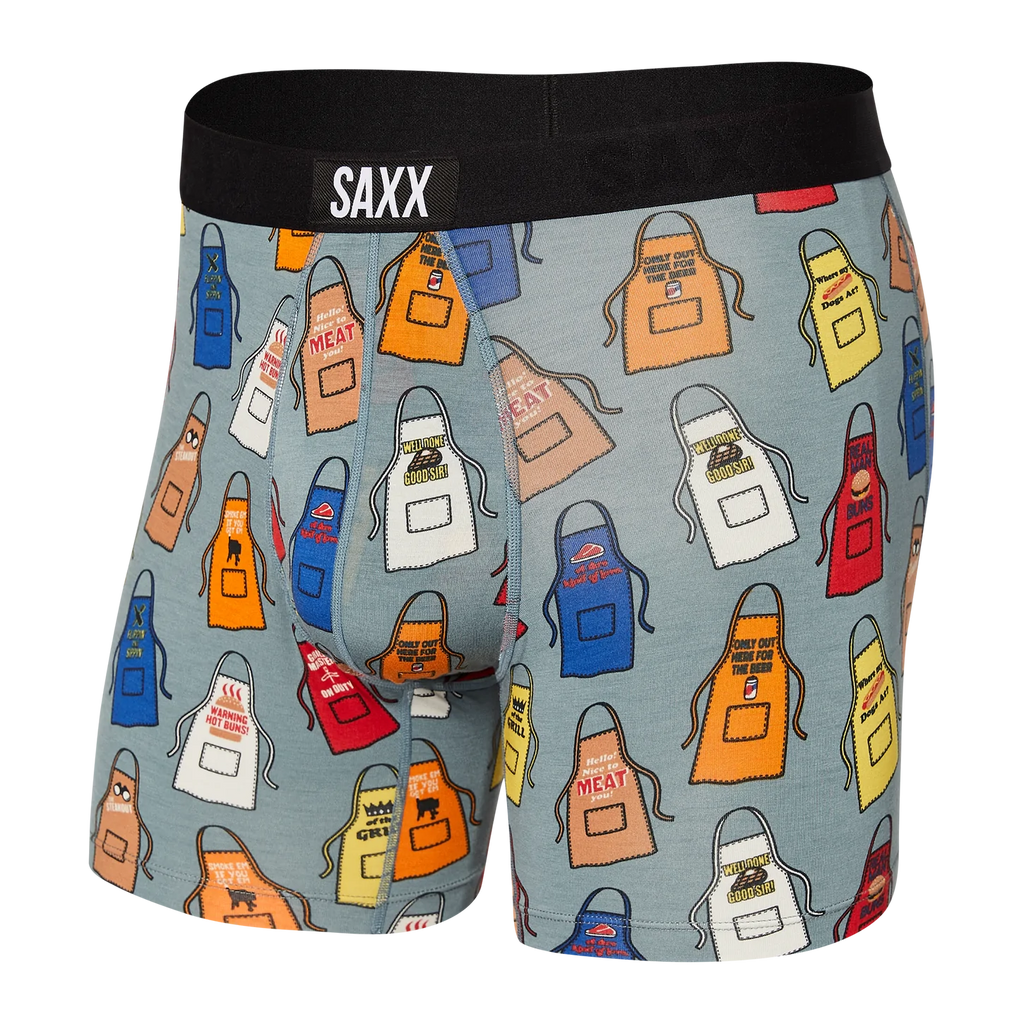 Saxx Vibe Boxer Brief - Grillicious Washed Green