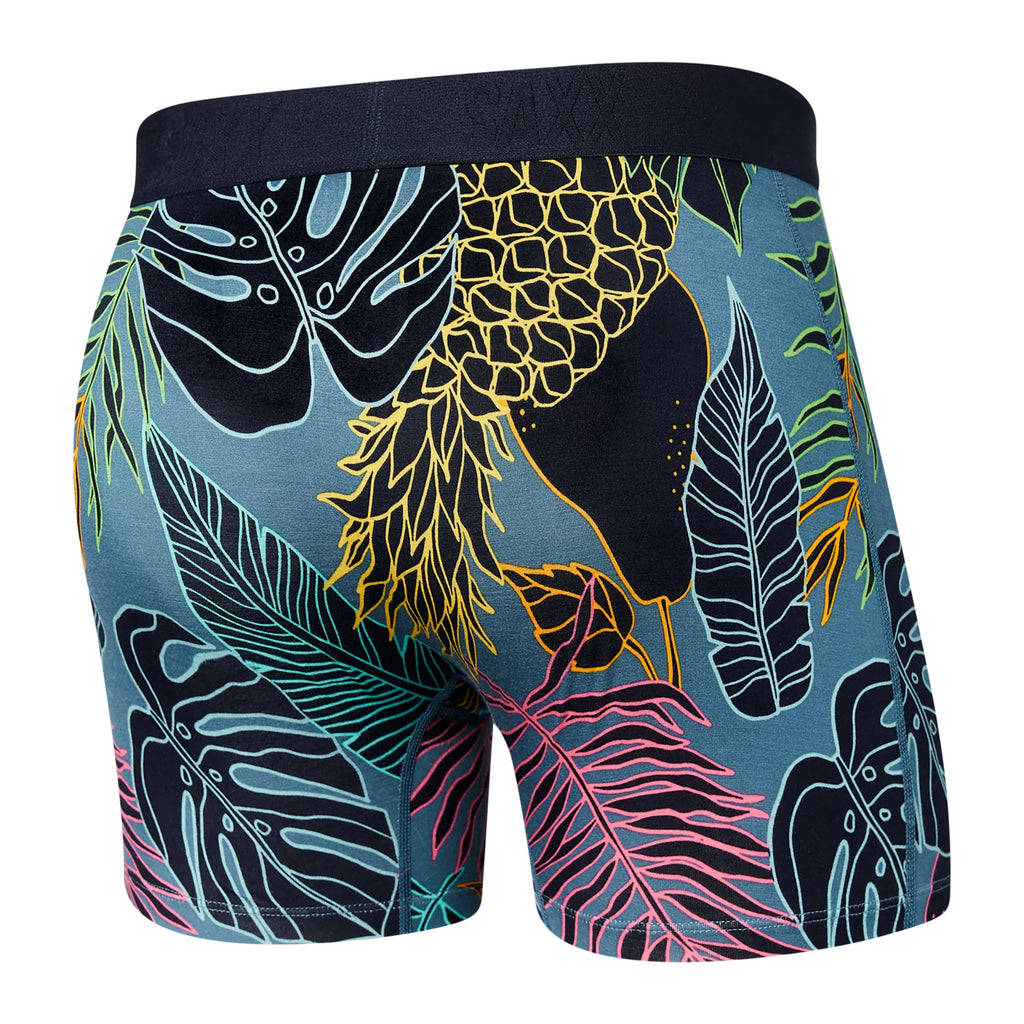Saxx Vibe Boxer Brief - Tropical Pop Storm Blue