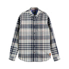 Scotch & Soda Lightweight Cotton Flannel Check Shirt - Blue Check - 1 - Tops - Shirts (Long Sleeve)