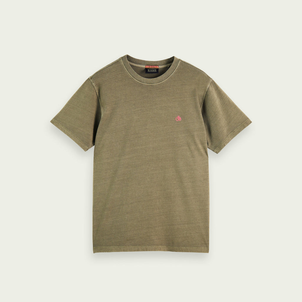 Scotch & Soda Garment-Dyed Jersey T-Shirt Army Green