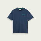 Scotch & Soda Organic Cotton Jersey Logo T-Shirt - Navy - 1 - Tops - T-Shirts