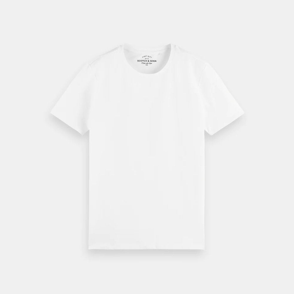 Scotch & Soda Classic Organic Blend Crewneck Tee White