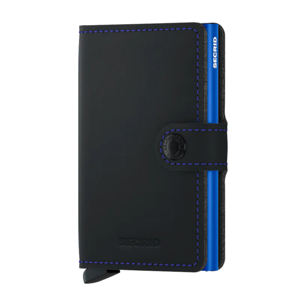 Secrid Miniwallet - Matte Black-Blue