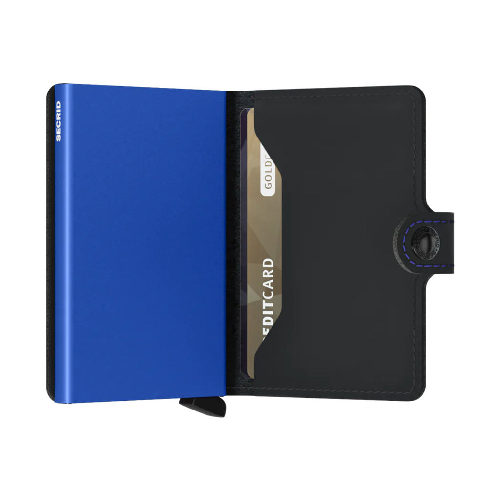 Secrid Miniwallet - Matte Black-Blue