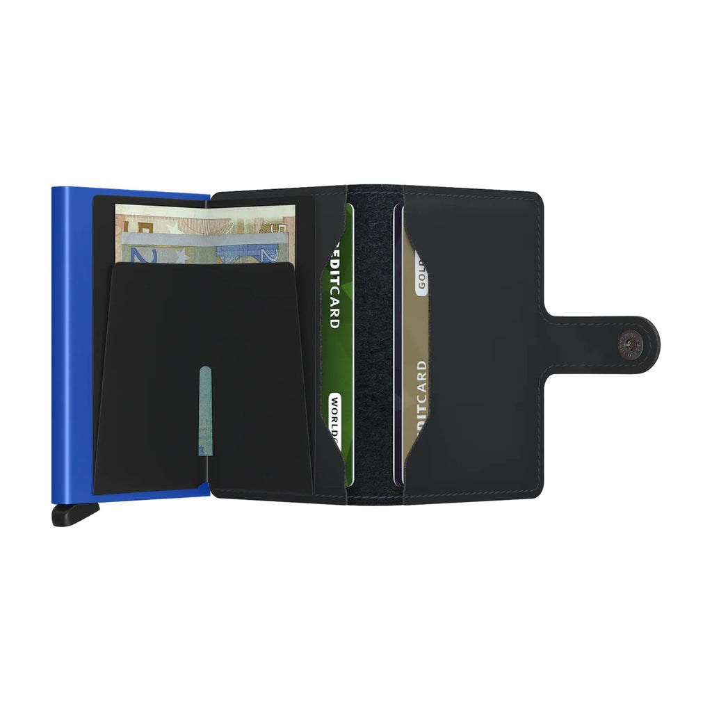 Secrid Miniwallet - Matte Black-Blue