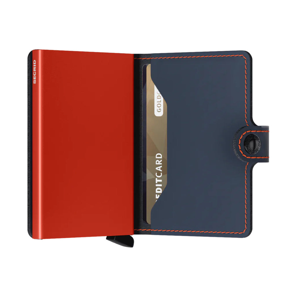 Secrid Miniwallet - Matte Night Blue-Orange