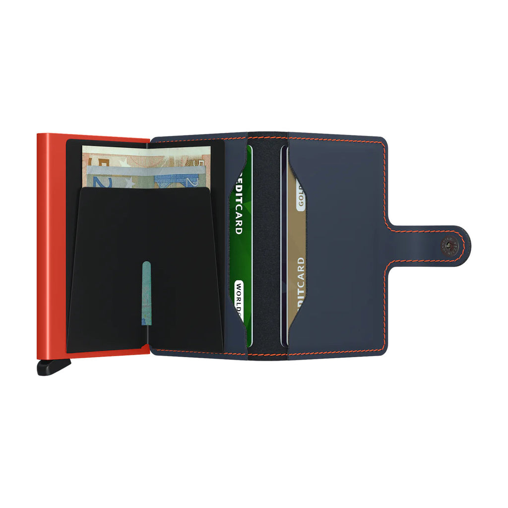 Secrid Miniwallet - Matte Night Blue-Orange