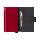 'Secrid Miniwallet - Optical' in 'Black-Red' colour