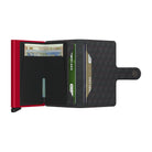 'Secrid Miniwallet - Optical' in 'Black-Red' colour