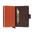 'Secrid Miniwallet - Optical' in 'Brown-Orange' colour