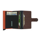 'Secrid Miniwallet - Optical' in 'Brown-Orange' colour