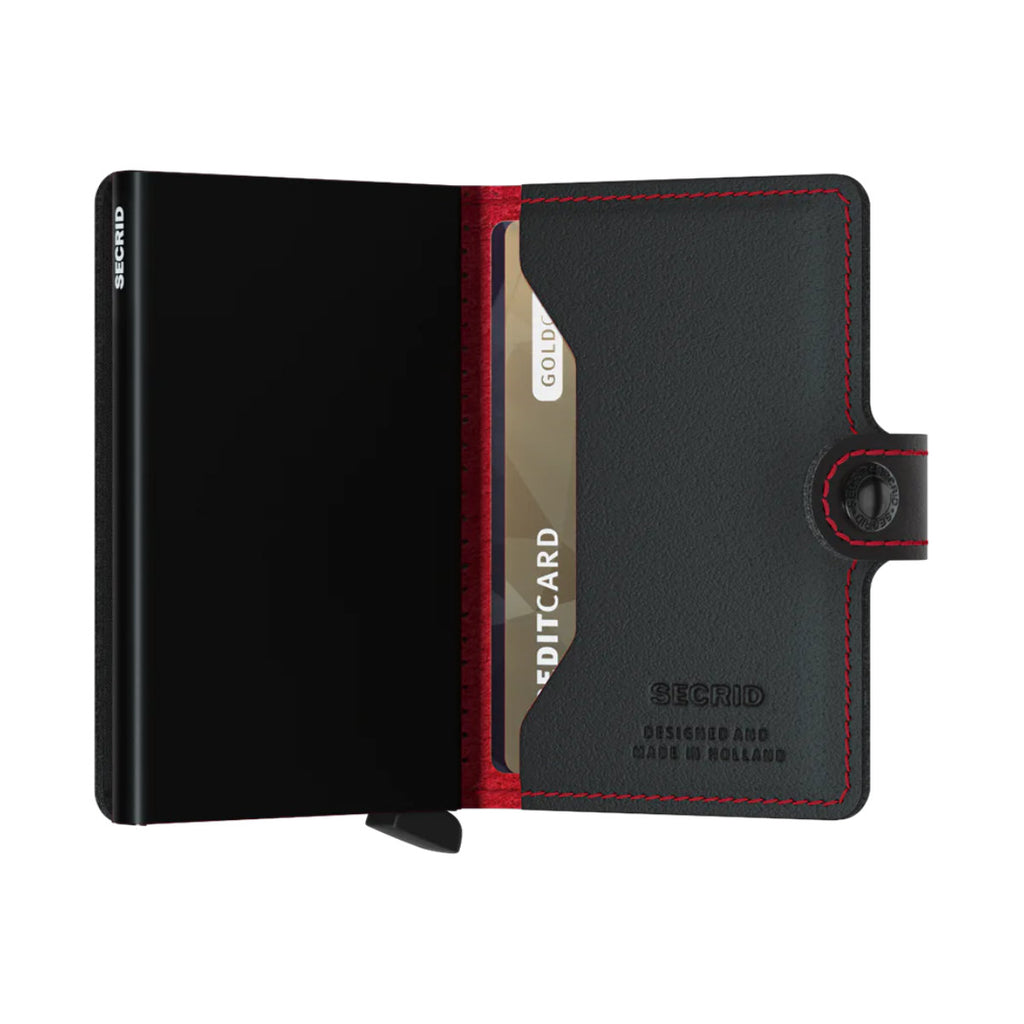 Secrid Miniwallet - Perforated Black-Red