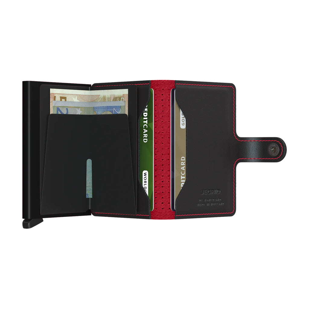Secrid Miniwallet - Perforated Black-Red