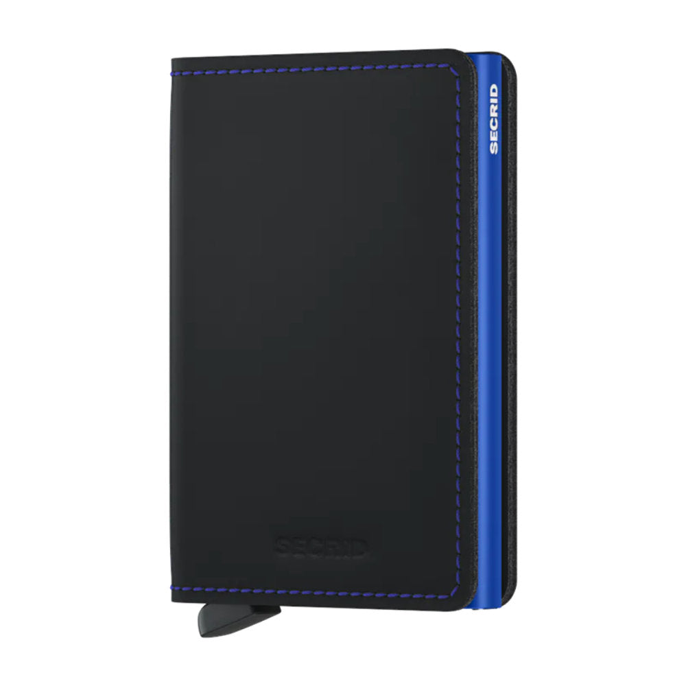 Secrid Slimwallet - Matte Black-Blue