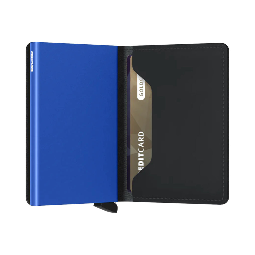 Secrid Slimwallet - Matte Black-Blue
