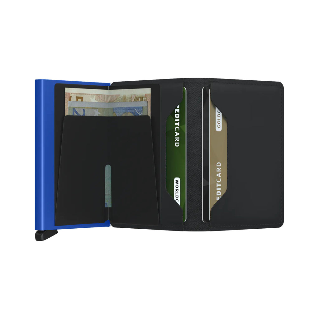 Secrid Slimwallet - Matte Black-Blue