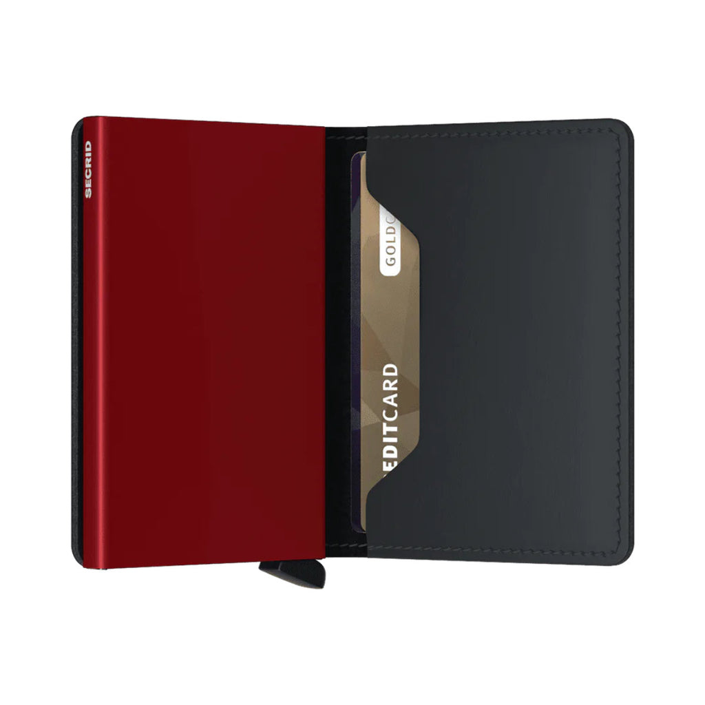 Secrid Slimwallet - Matte Black-Red
