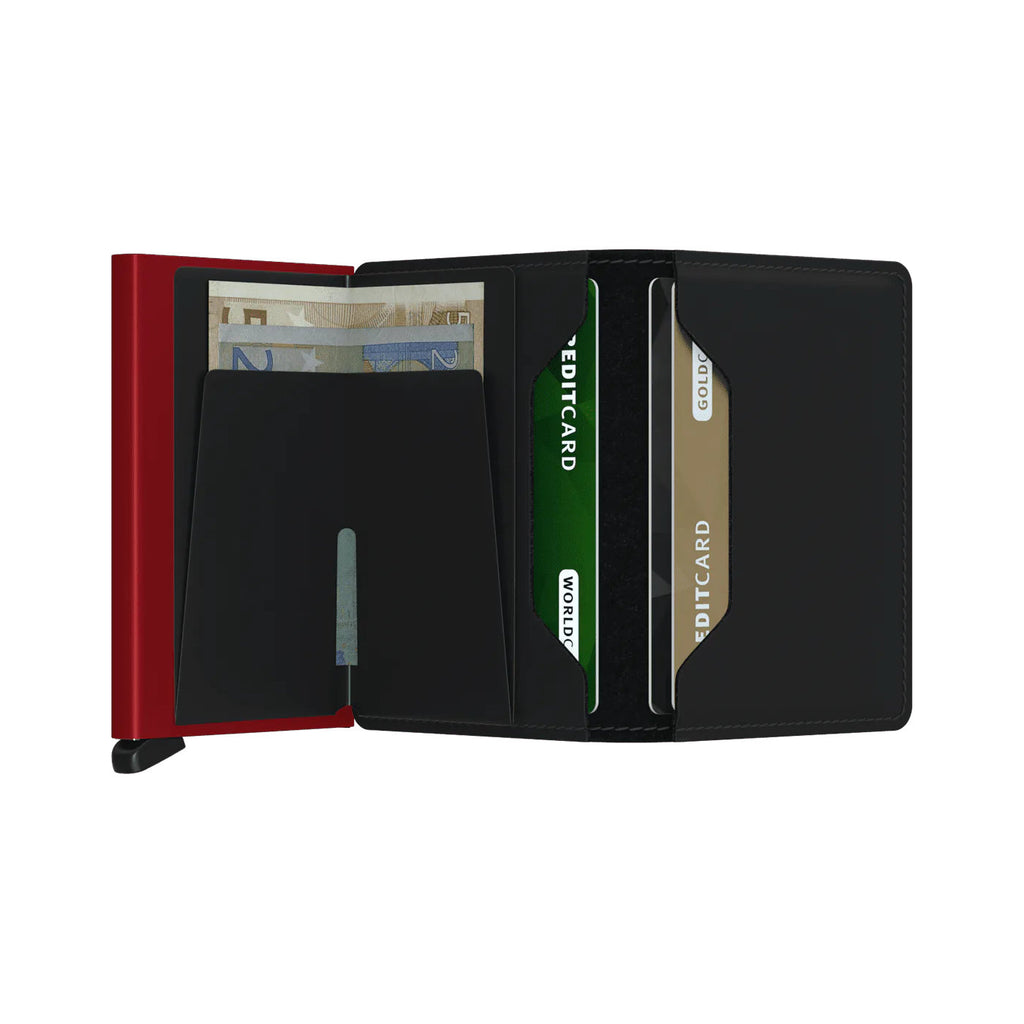 Secrid Slimwallet - Matte Black-Red
