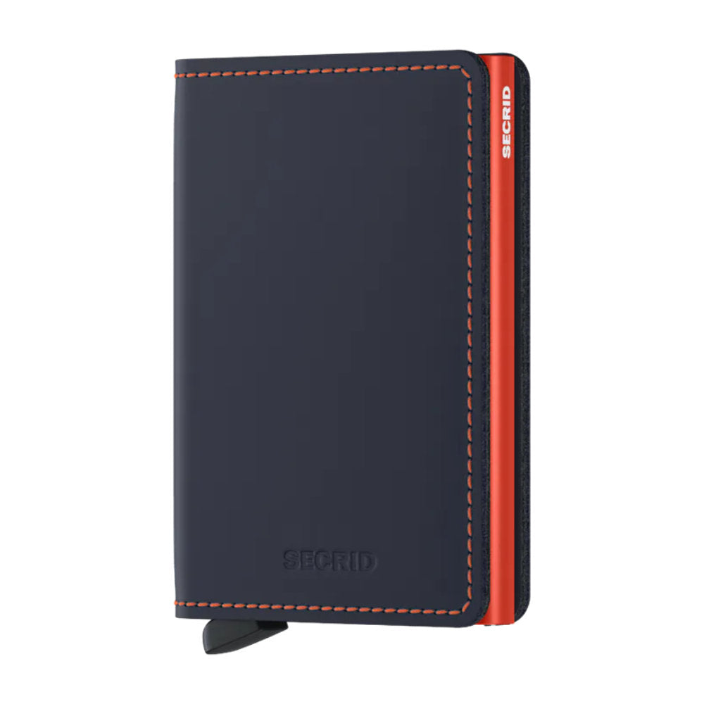 Secrid Slimwallet - Matte Night Blue-Orange