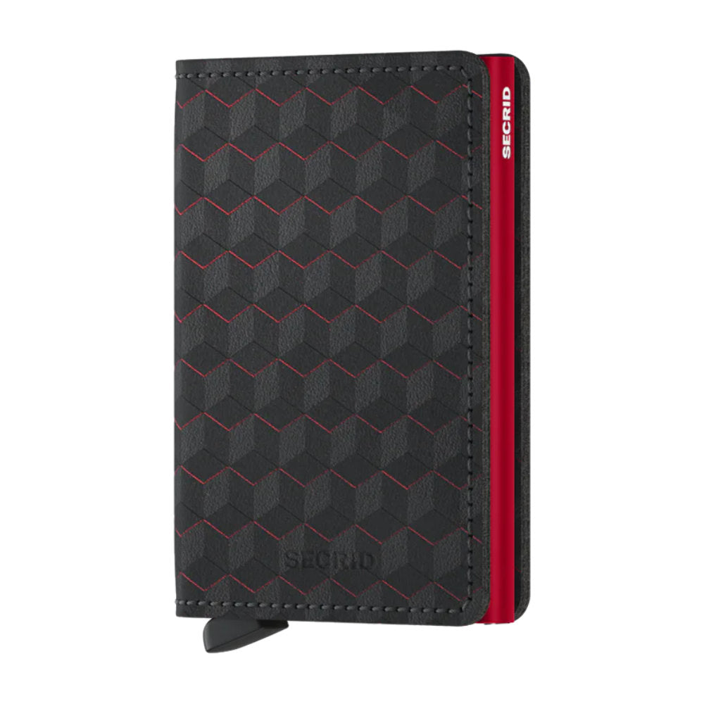 'Secrid Slimwallet - Optical' in 'Black-Red' colour