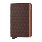 'Secrid Slimwallet - Optical' in 'Brown-Orange' colour