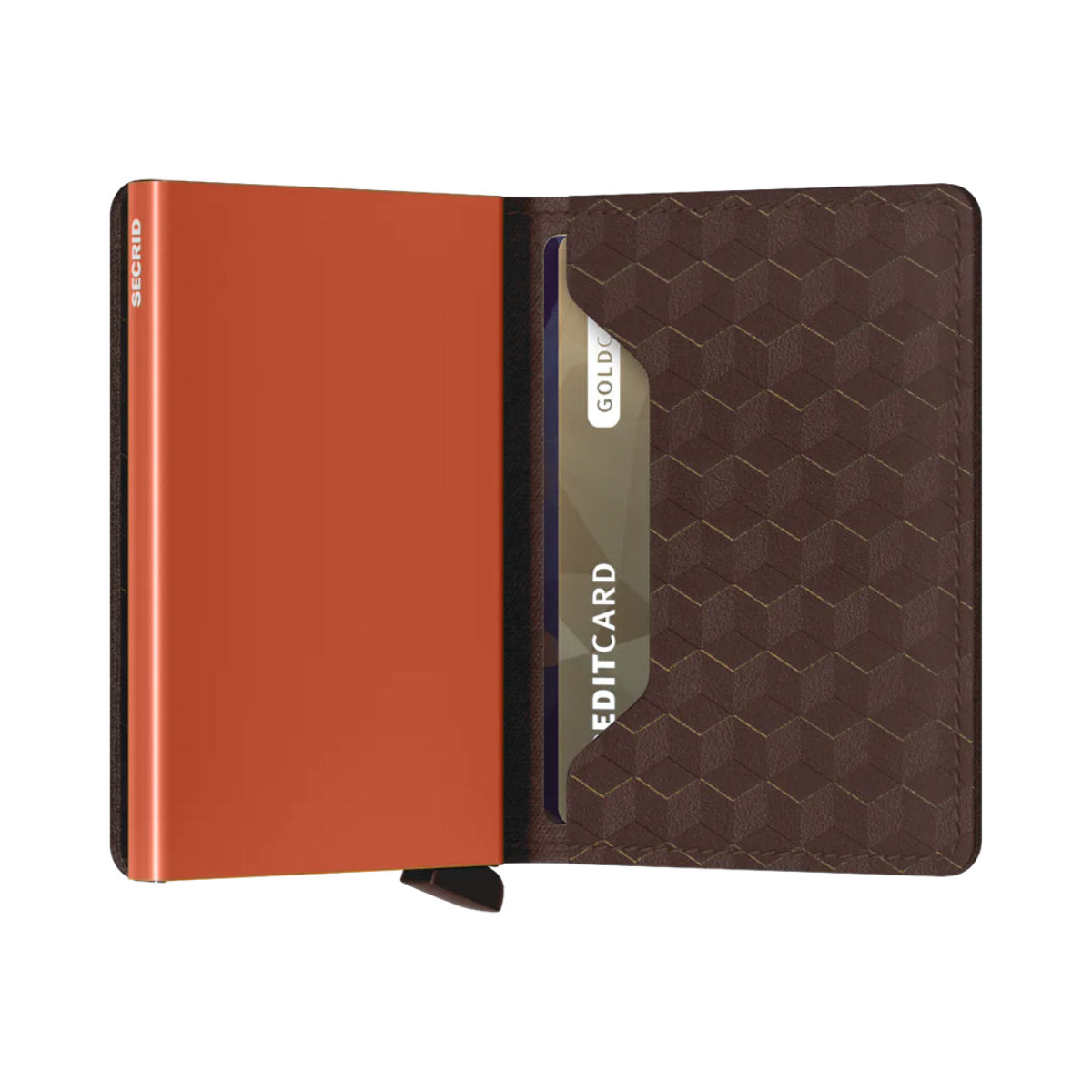 'Secrid Slimwallet - Optical' in 'Brown-Orange' colour