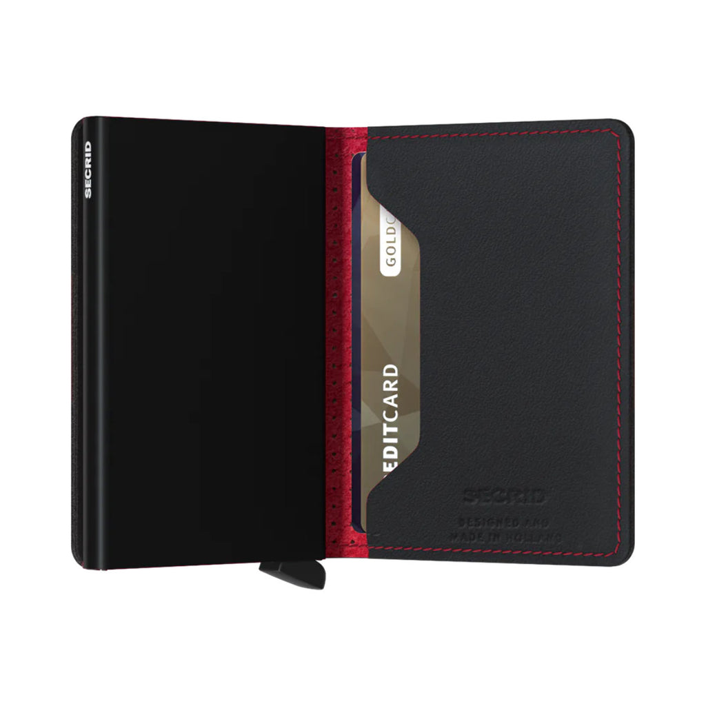 Secrid Slimwallet - Perforated Black-Red