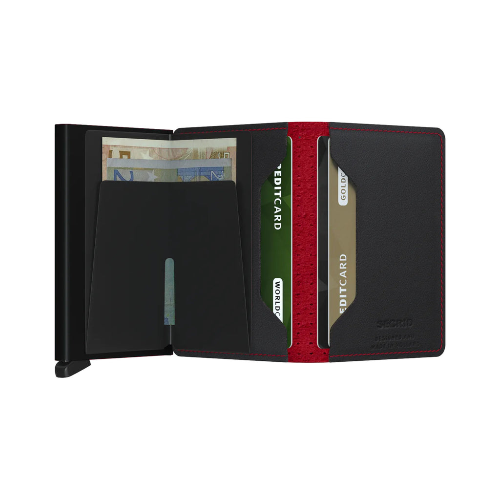 Secrid Slimwallet - Perforated Black-Red