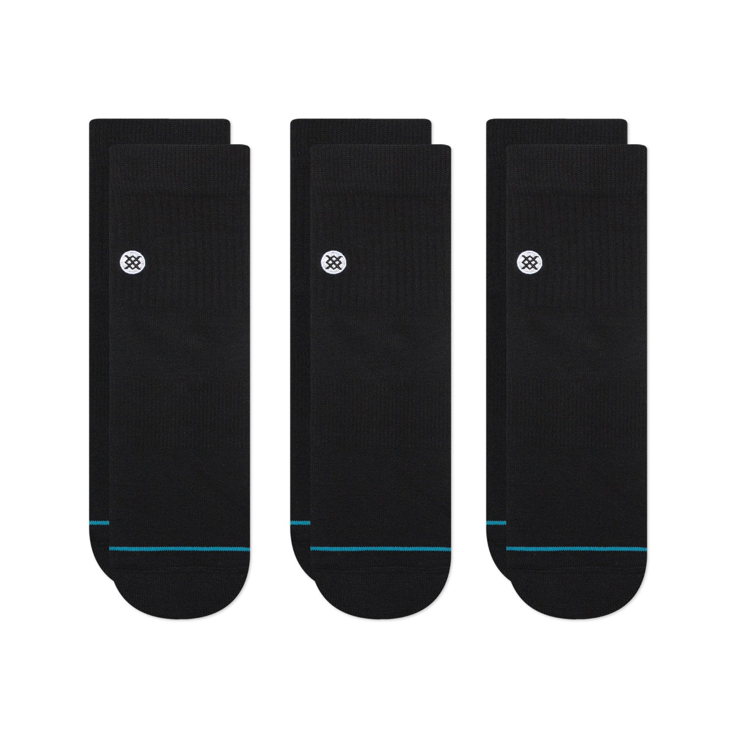 Stance 3-Pack Icon Quarter Socks Black