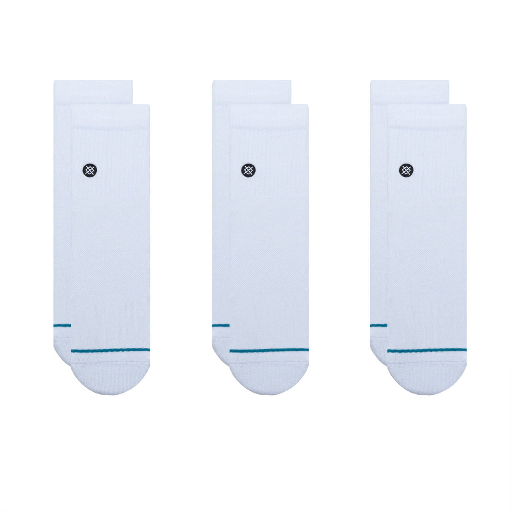 Stance 3-Pack Icon Quarter Socks White