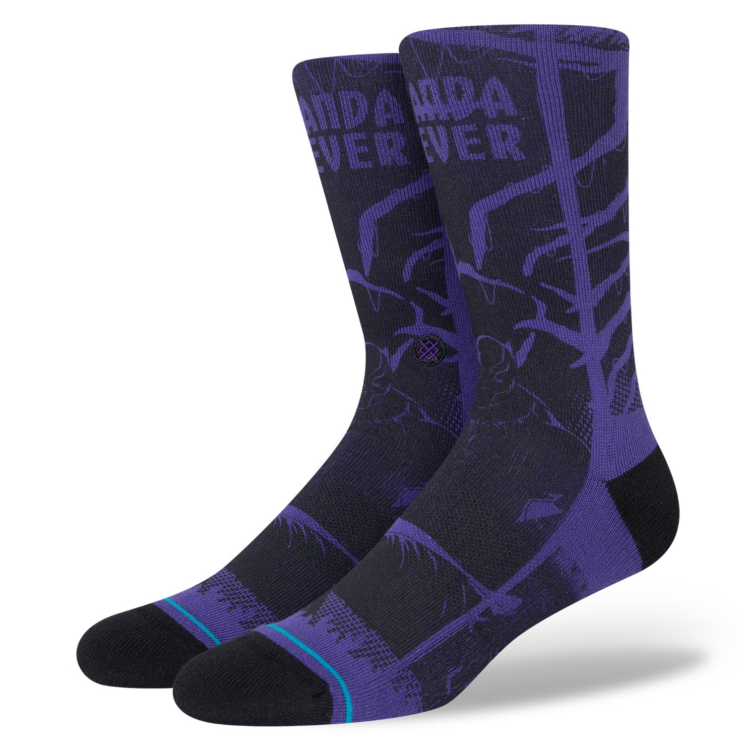 Stance Black Panther Yibambe Crew Socks - Purple - 1 - Socks - Crew Socks