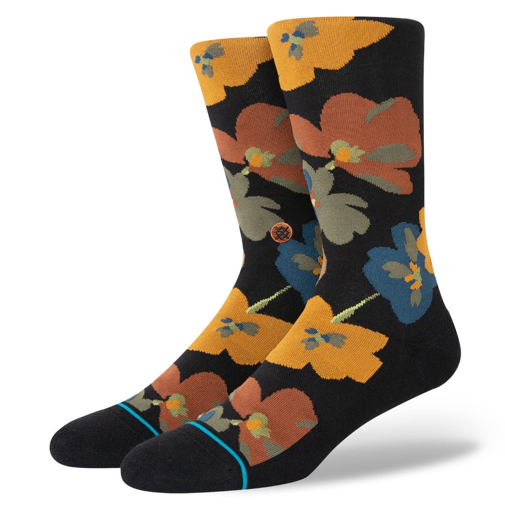 Stance First Bloom Crew Socks Black