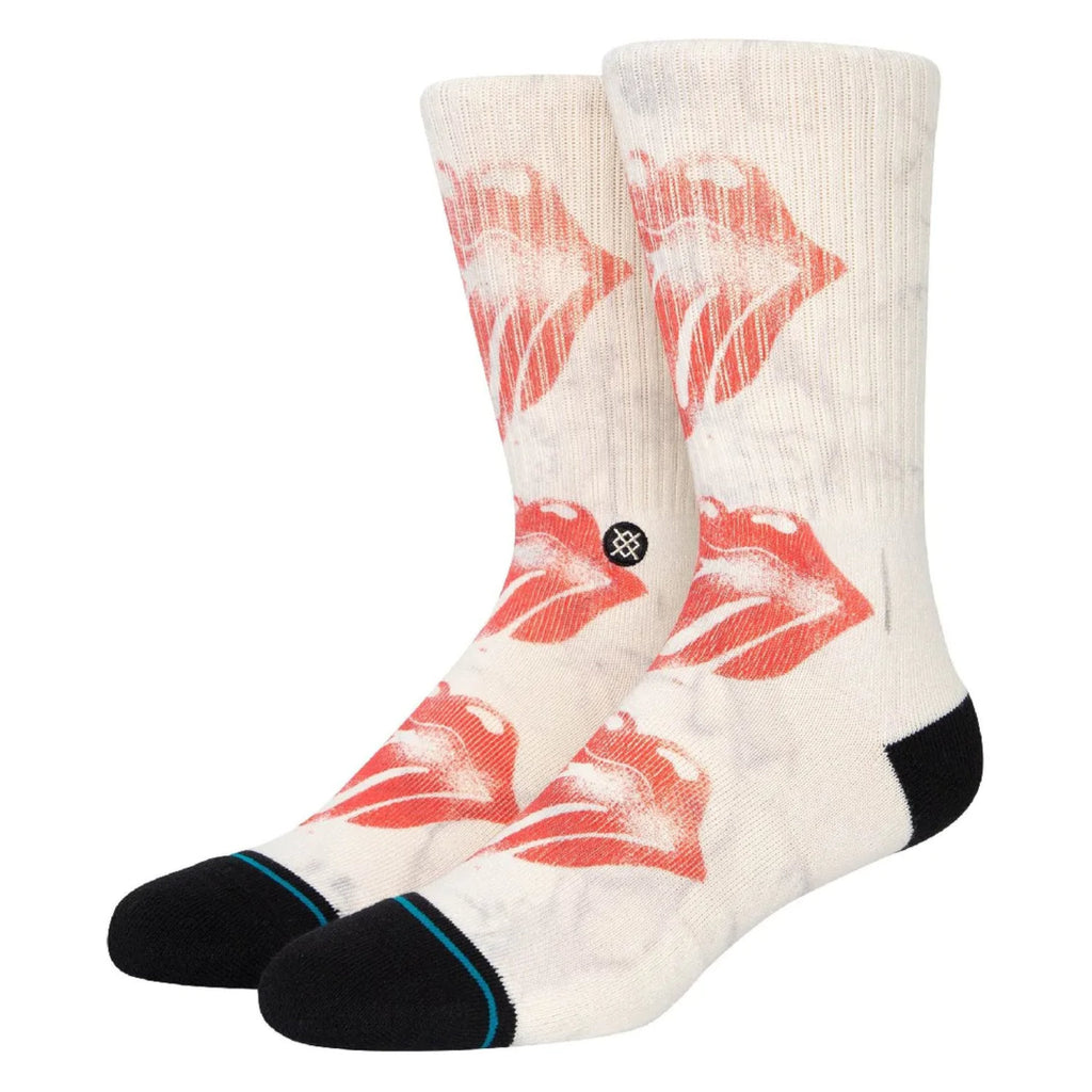 Stance Rolling Stones Licks Crew Socks Off White