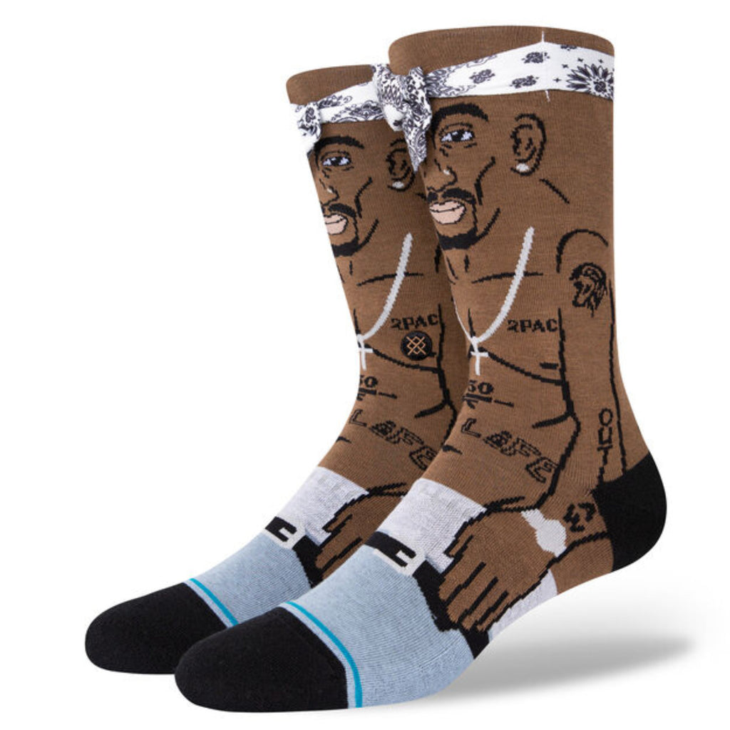 Stance Tupac Shakur Resurrected Crew Socks Black