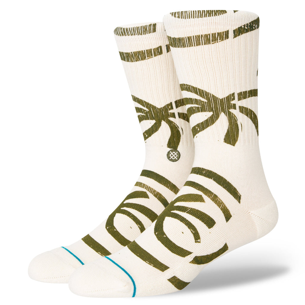 Stance Twisted Crew Socks Off White