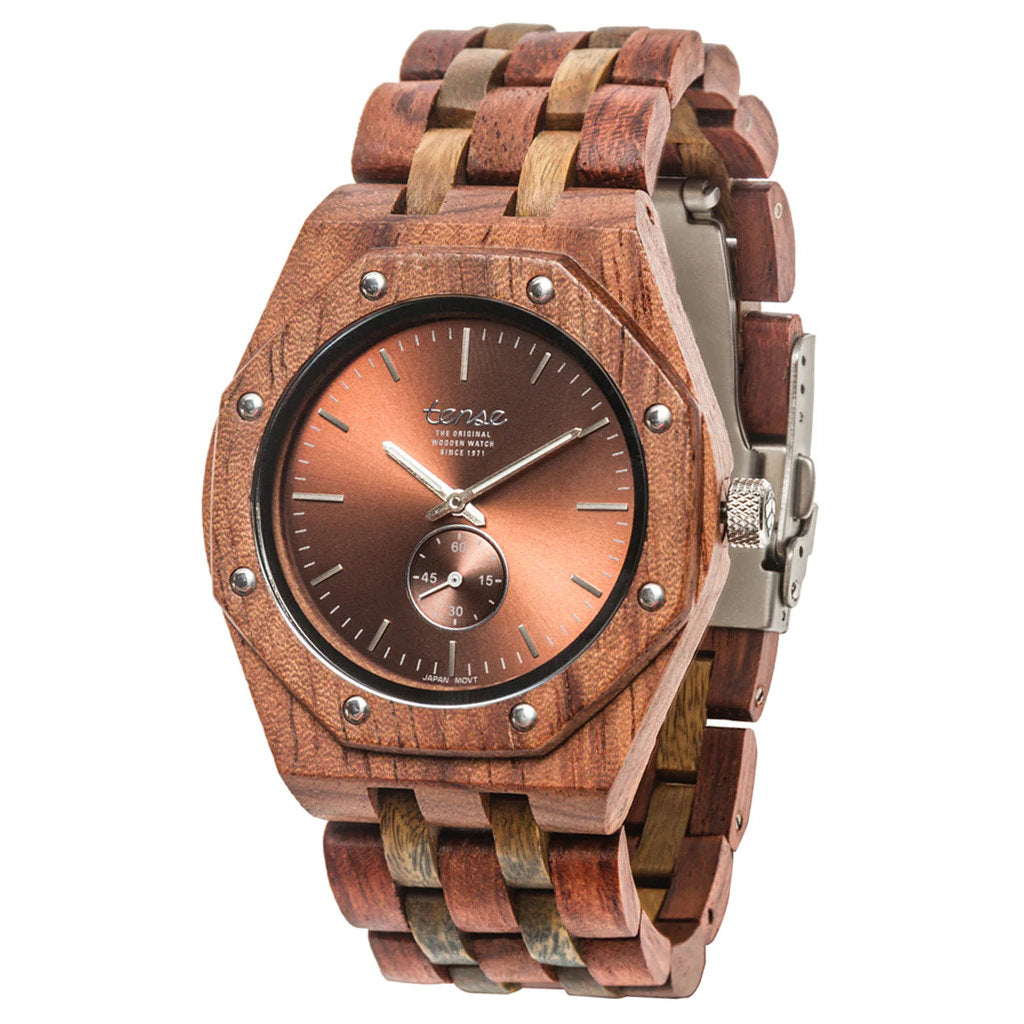 Tense Washington North Octagonal Wooden Watch Katalox / Green