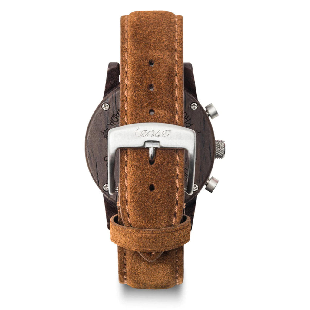 Tense Cambridge Chrono Suede Watch Suede Tan