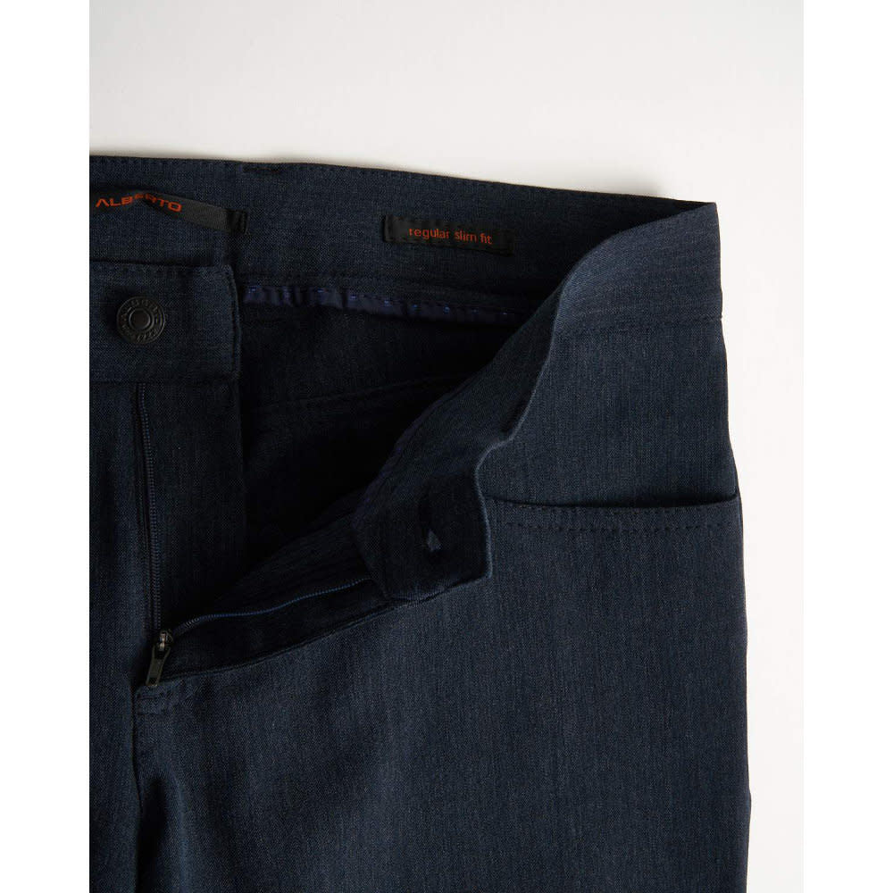 Alberto Pipe Regular Slim Fit Ceramica Dress Pants Blue