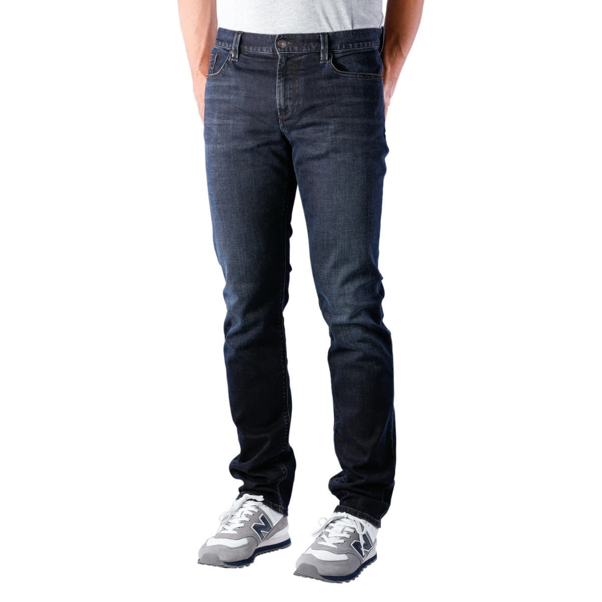 Alberto Pipe Regular Slim Fit Triple Dyed Denim - Charcoal - 2 - Bottoms - Jeans